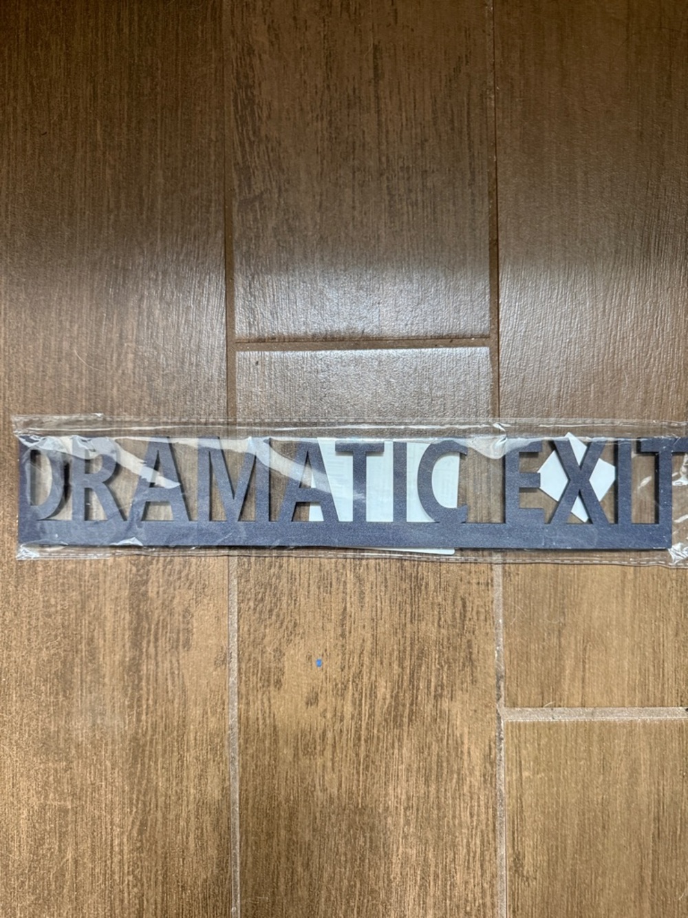 DRAMATIC EXIT Black Word Wall Decor